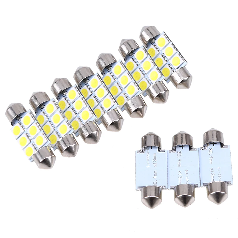 POSSBAY 10 шт. 36 мм 5050 6SMD белый микро общий автомобиль гирлянда для салона Купол