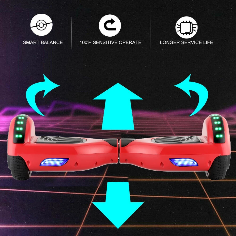 IScooter 6 5 дюймов 2 колеса Bluetooth умные электрические Ховерборды со светодиодной