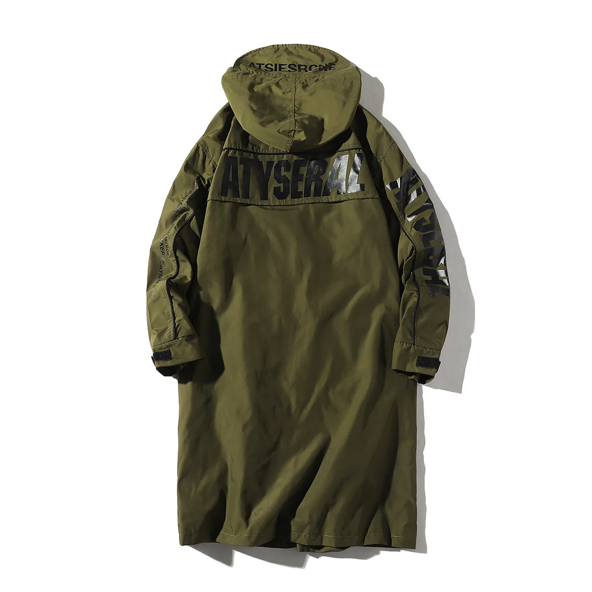 

Hip Hop Long Jackets Windbreaker Men Streetwear Outerwear Coats Jacket 2019 Fashion Spring Autumn Male Coat Black GM311