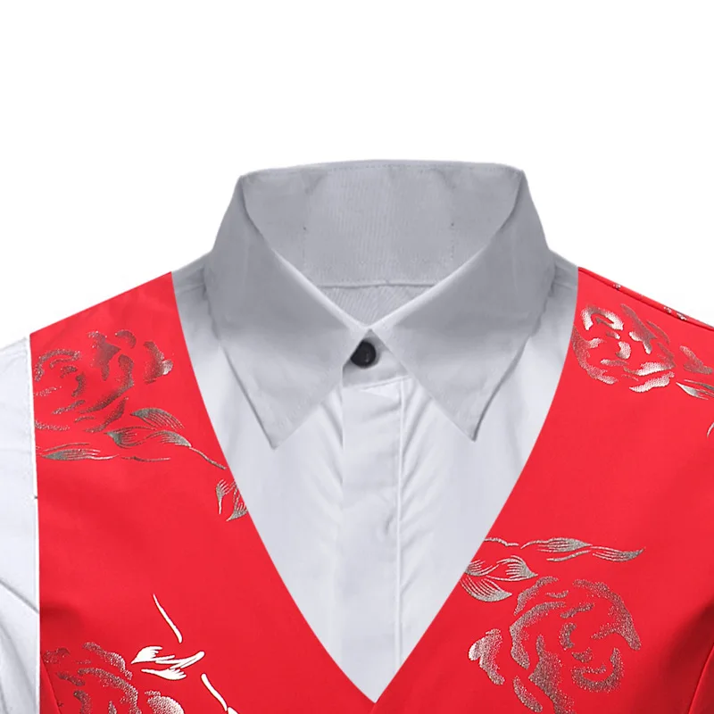 Жилет мужской с V-образным вырезом модный брендовый жилет без рукавов бронзовым