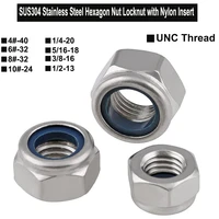 sus304 prevailing torque type hexagon thin nuts with non metallic insert unc thread