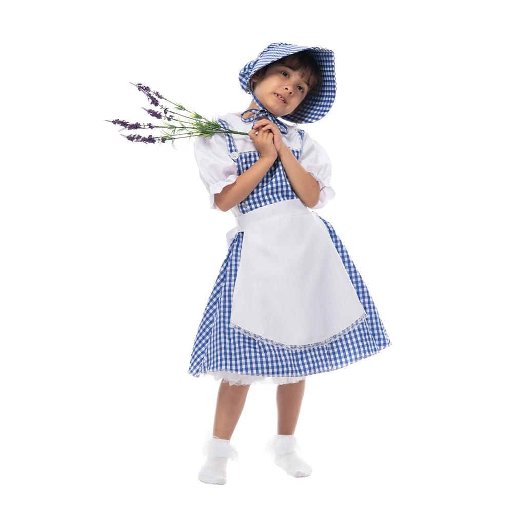 Reneecho Волшебник из страны Оз Костюм Дороти для девочек Алиса в стране чудес детей