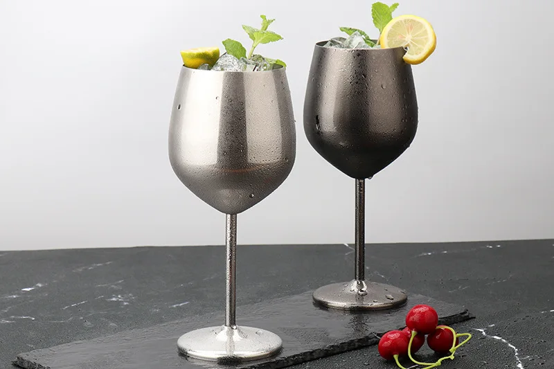 Бокал для красного вина из нержавеющей стали 500 мл|Наборы бара| |