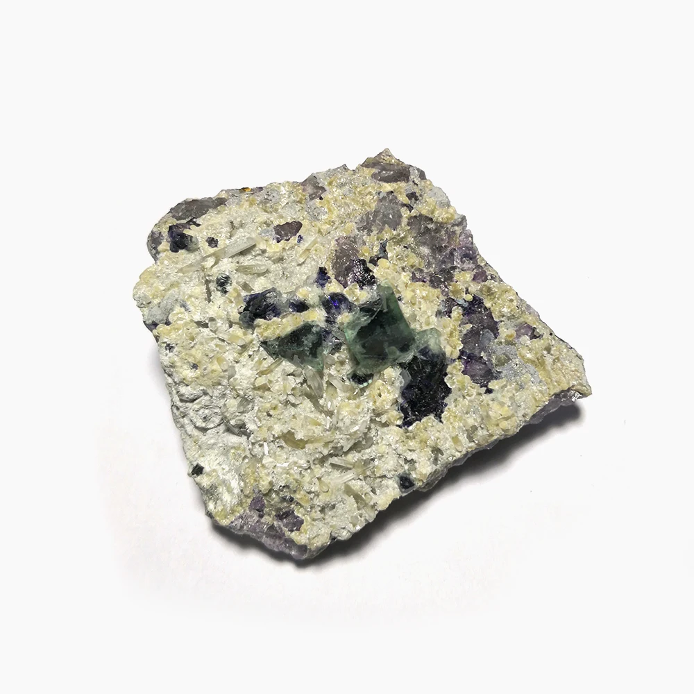 

160g A4-1 Natural Fluorite Quartz Mica Mineral Crystal Specimen Collection Decoration From Xianghuapu HunanProvince China