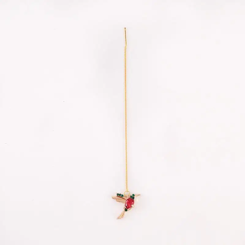 

Hot Unique Long Drop Earrings Bird Pendant Tassel Crystal Pendant Earrings Ladies Jewelry Design Hum