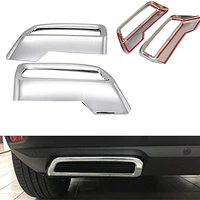 car exhaust pipe tail cover abs rear exhaust muffler end pipe cover decoration trim for 3008 5008 allure 2017 2019
