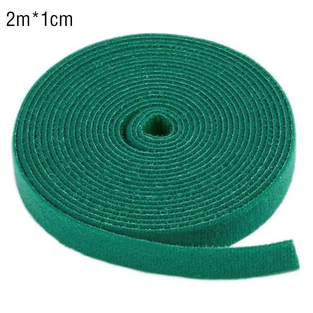 

1 Roll Tie Tape Plant Ties Hook & Loop Garden Supports Bamboo Cane Wrap Support Green Tie Headphones Line USB Cable Organizer