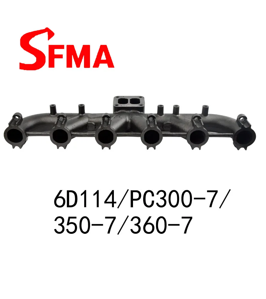 

Фитинги для экскаватора Komatsu PC 300-7/50-7/3 60-7 6D 114, отвод выхлопной трубы, литой стальной двигатель