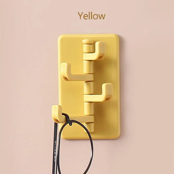 Yellow Аксессуары для украшения дома, многофункциональный домашний крючок для кухни, крепкая бездорожья, без крючка, настенная вешалка для ванной комнаты - Цвет: Yellow