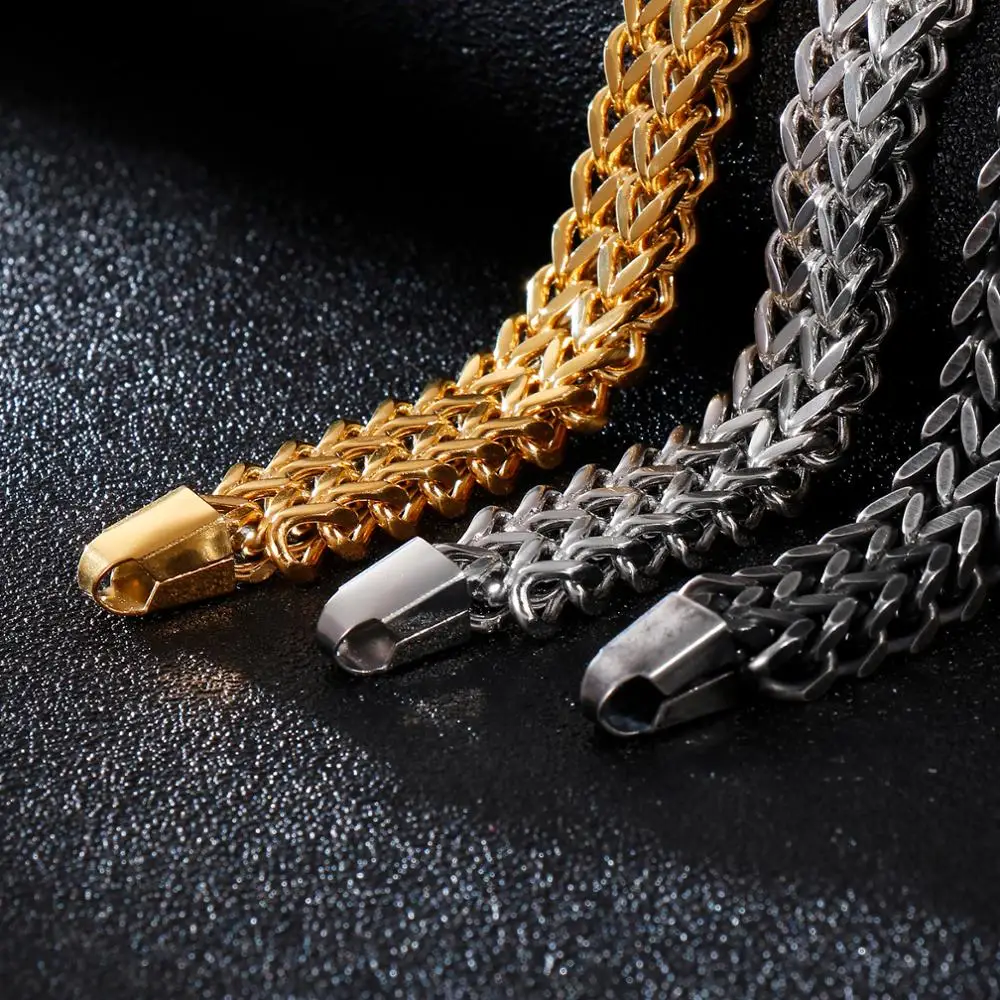 Мужской сетчатый Браслет Fongten в стиле ретро из нержавеющей стали винтажные