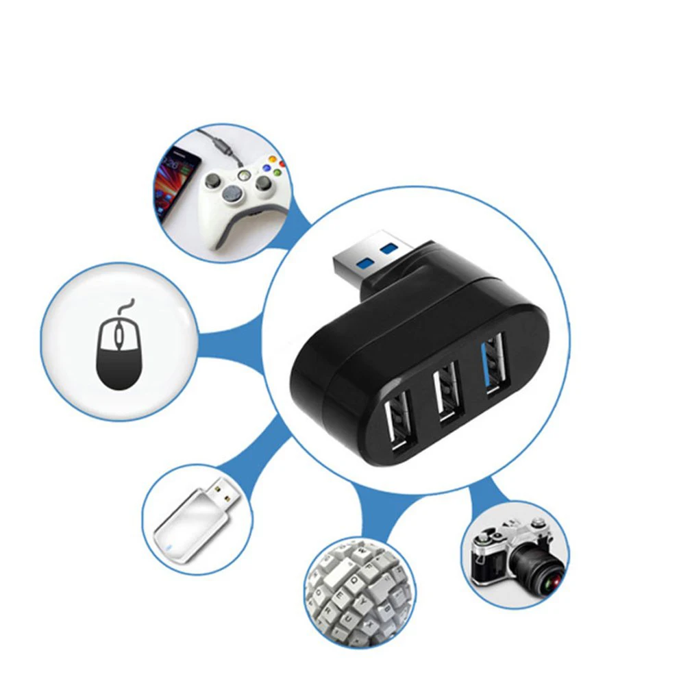 Usb хаб 3 0 адаптер поворот высокое Скорость U диска читатель сплиттер Порты USB 2 для