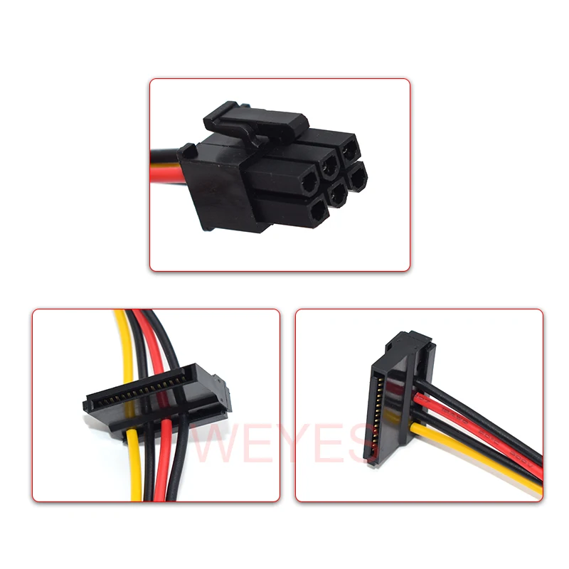 Маленький 6Pin к двойной SATA для DELL Vostro 3070 3670 3967 3977 3980 настольный компьютер HDD SSD