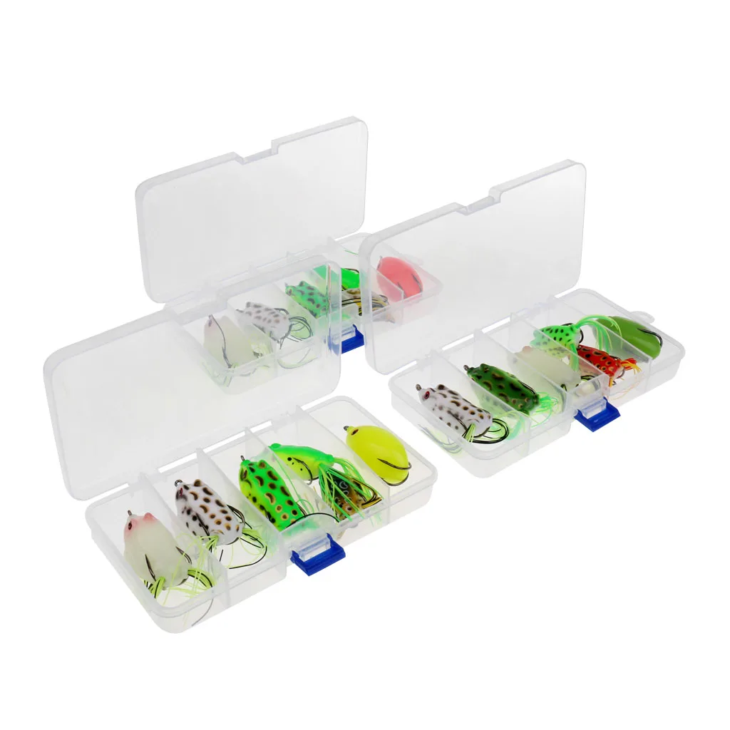 6 шт топвотер Лягушка приманка набор много для басов Пресноводная морская Мягкая