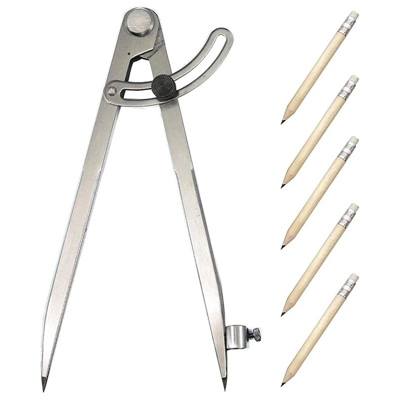 

Adjustable Pencil Marking, Scratch Marking Locking Wing Divider For Drawing Circles, Metal Leather Working