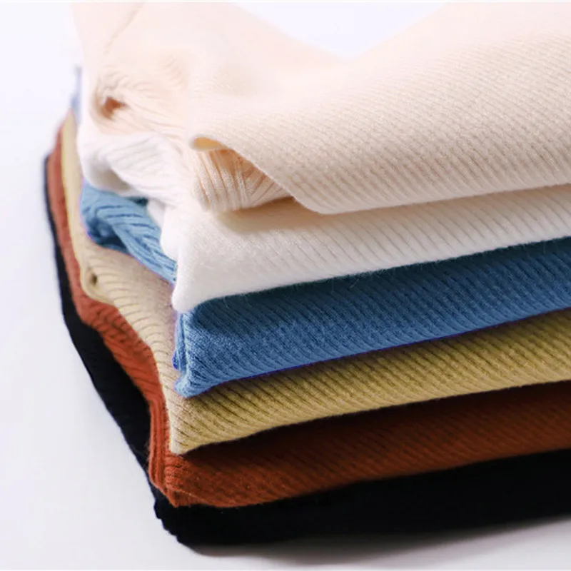 

2020 Autumn Winter Cross Knitting Basic Tunic Women Knitted Sweater Solid V-neck Long Sleeve Knitted Tops female Jumper Knitwear