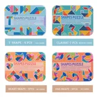 Детские деревянные красочные Tangram головоломки игрушки карты железная коробка обучающая головоломка Когнитивное раннее образование головоломка подарок
