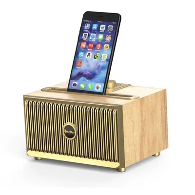 OneDer Magic V6 Bluetooth колонка в ретро стиле домашнее радио дерево небольшой звук супер громкость беспроводной телефон USB 18650 колонка с аккумулятором