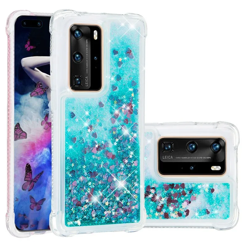 Чехол для Huawei P40 Pro Силиконовый противоударный чехол с градиентным зыбучим песком