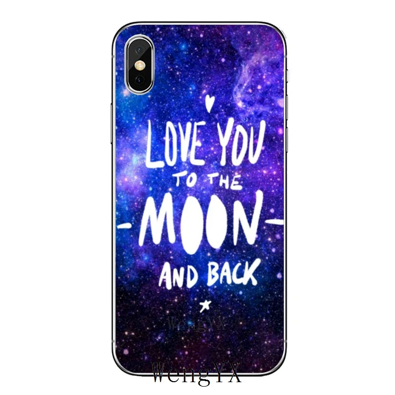 С надписью «I Love You To The Moon And Back(для iPhone 11 pro XR X XS Max 8 7 6s plus SE 5S 5c iPod Touch 5 6 Чехол - Цвет: Moon-And-Back-A-07