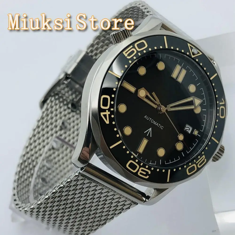 

BLIGER 41mm 2020 New Men's Top Luxury Sterile Watch Sapphire Crystal Ceramic Bezel Black Dial Date Luminous Miyota 8215 movement
