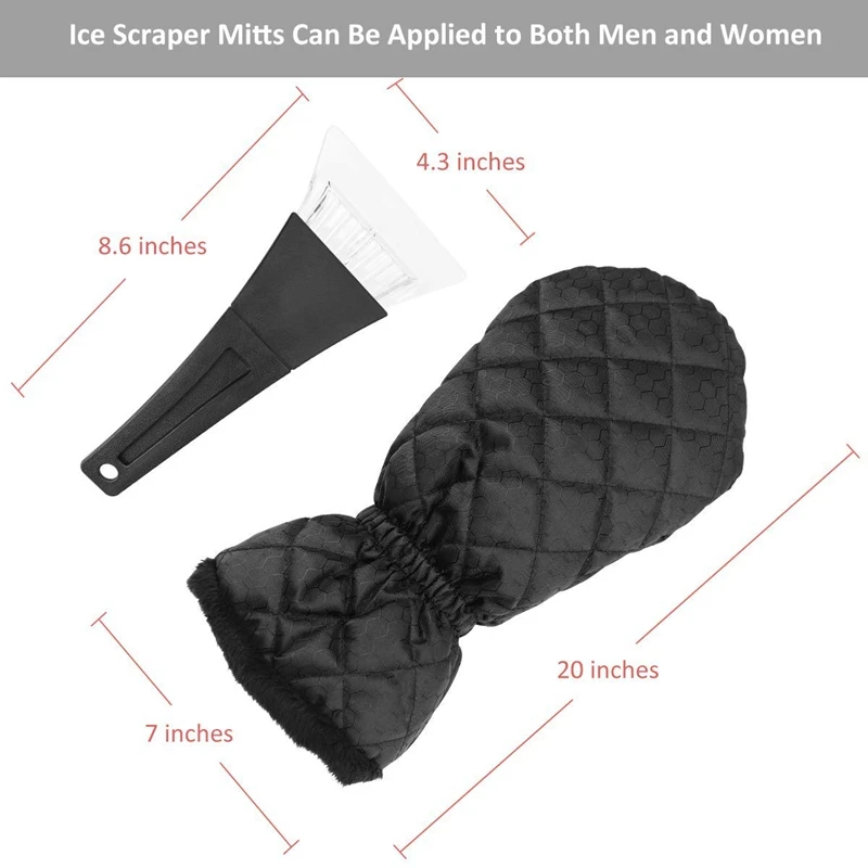 Двойной скребок для льда щетка снега с миттом удаление мороза автомобильных