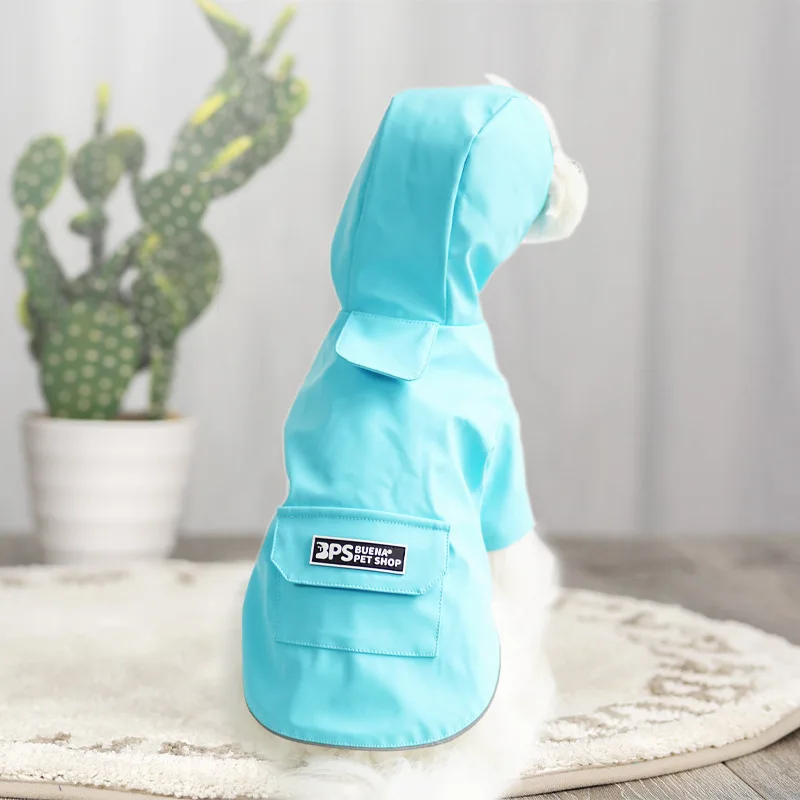 

Pet Dog Raincoat Outdoor Waterproof Clothes Hooded Jumpsuit Overalls For Small Big Dogs Rain Cloak French Bulldog Labrador