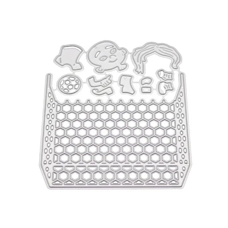 Мальчика Футбол металлический Трафаретный вырубной штамп Скрапбукинг Сделай