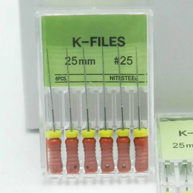 1 упаковка стоматологических NITI K-файлов для корневого канала endo K-FILE NitiFlex Dental handuse