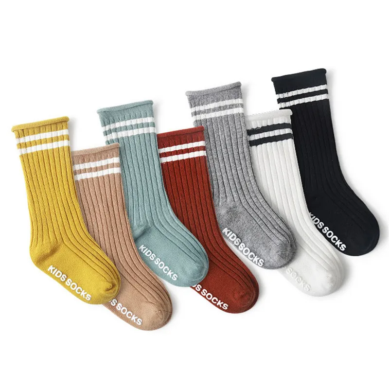 Носки до колена в полоску для новорожденных мальчиков и девочек Свободный Рот От