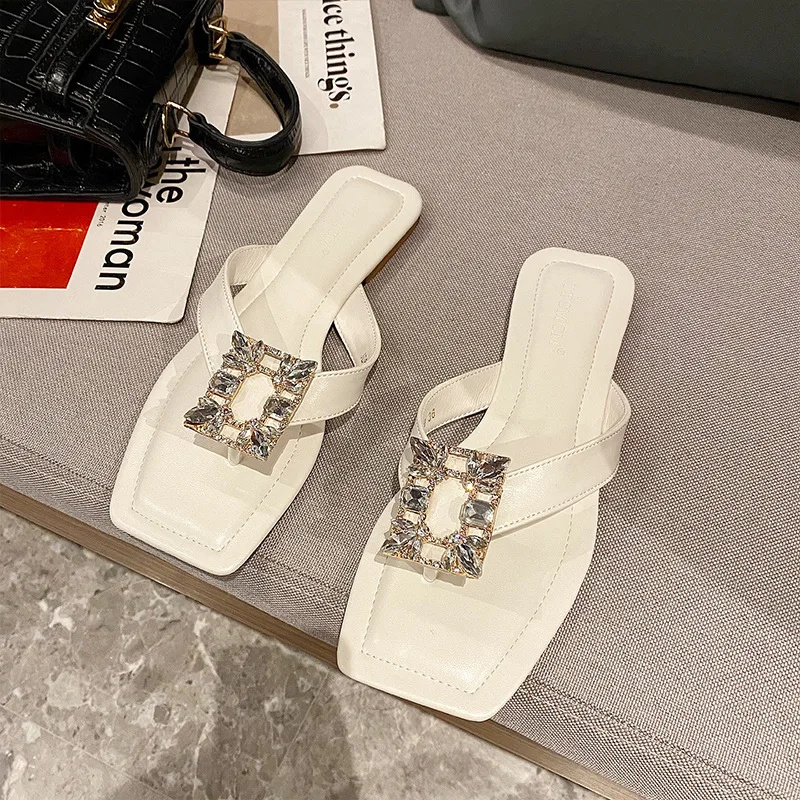 

Slippers Casual Flat Shoes Female Rubber Flip Flops Low Glitter Slides Slipers Women Luxury Summer Hawaiian Jelly 2021 Beach Hoo
