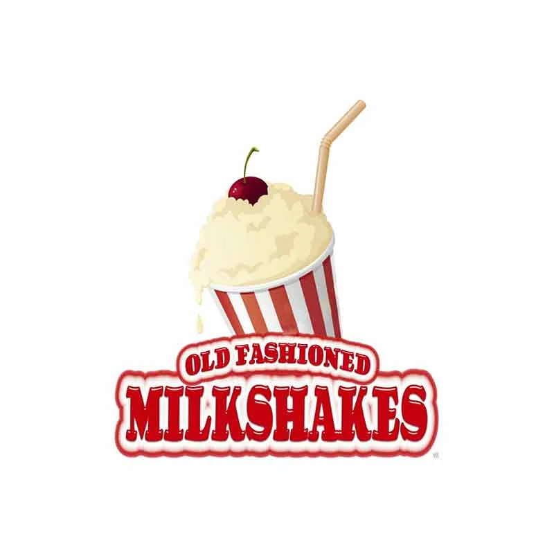

13cm x 11.6cm For Old Fashioned Milkshakes Car Bumper Stickers Vinyl Car Wrap Decal Graffiti DIY Motorcycle Decor