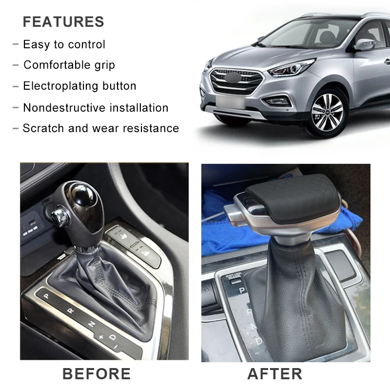 Кожаная сменная ручка переключения передач SPEEDWOW для Hyundai MISTRA IX35 IX25 Tucson KIA Sportage R K5 K4
