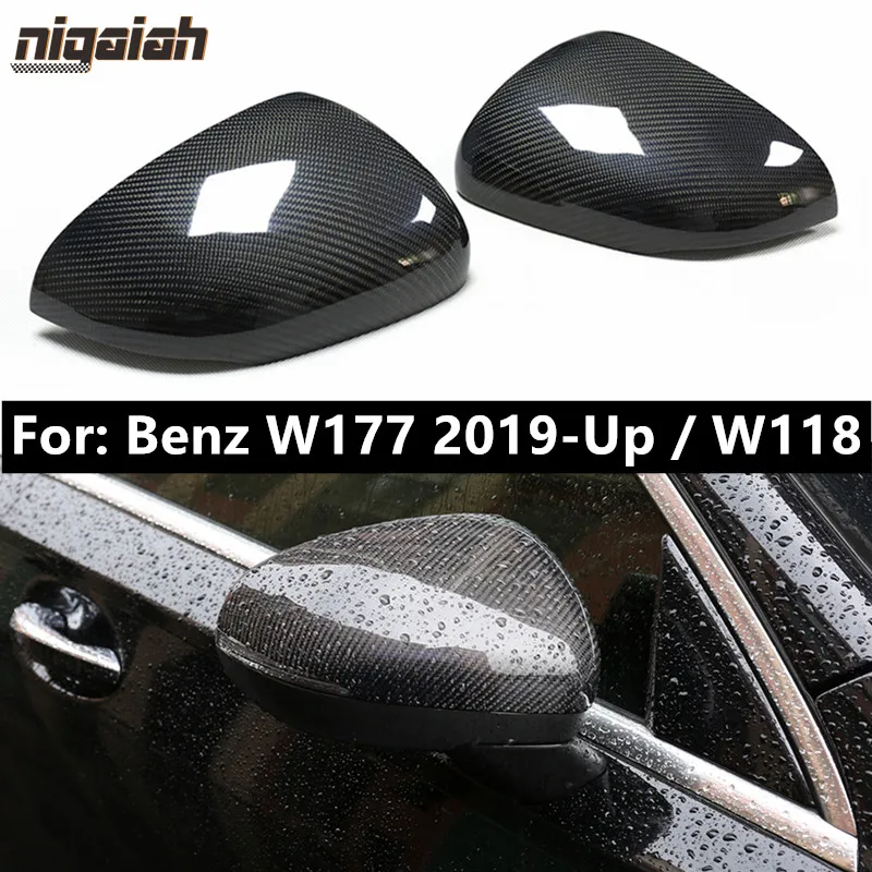 

Крышка зеркала заднего вида для Benz W177 2019 2020, крышки боковых зеркал двери для Mercedes A-Class W177 CLA W118, замена углеродного волокна