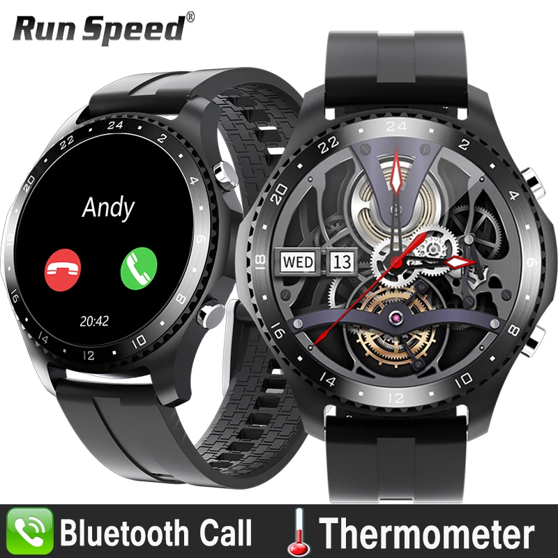 Temperatura do Corpo Correr Velocidade Relógio Inteligente Bluetooth Telefone Chamada Smartver Masculino Freqüência Cardíaca Modo Múltiplo Esportes pk Gt2 Wacth 2021