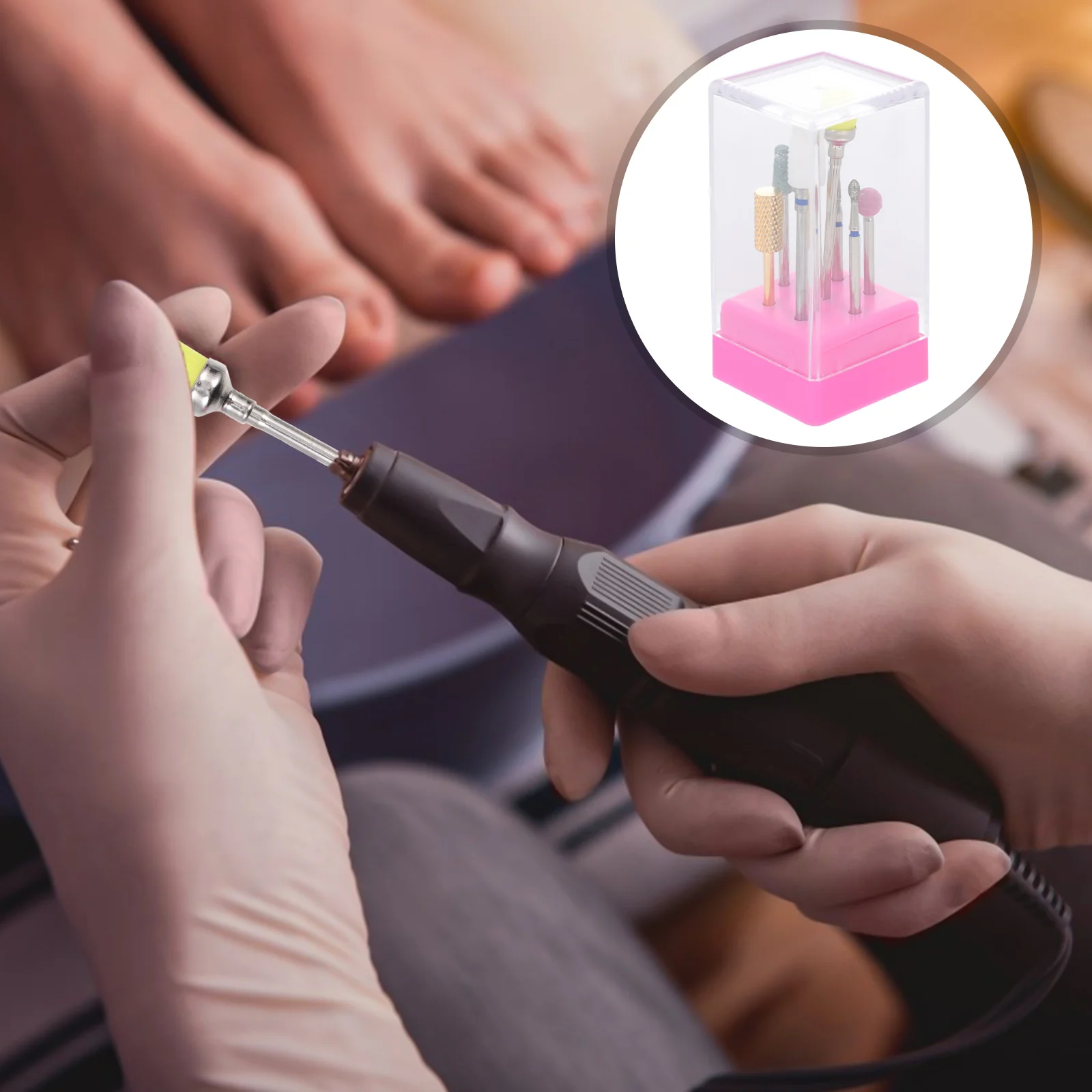 

1 комплект надежных профессиональных шлифовальных сверл, фотоаксессуары для ногтей