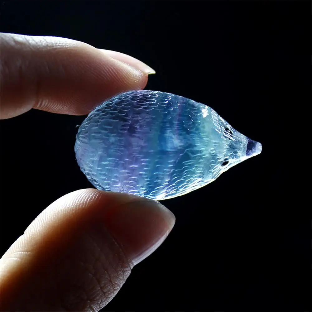 Резной флюорит Ежик камень Исцеление лечение для дома из камня Украшение стола