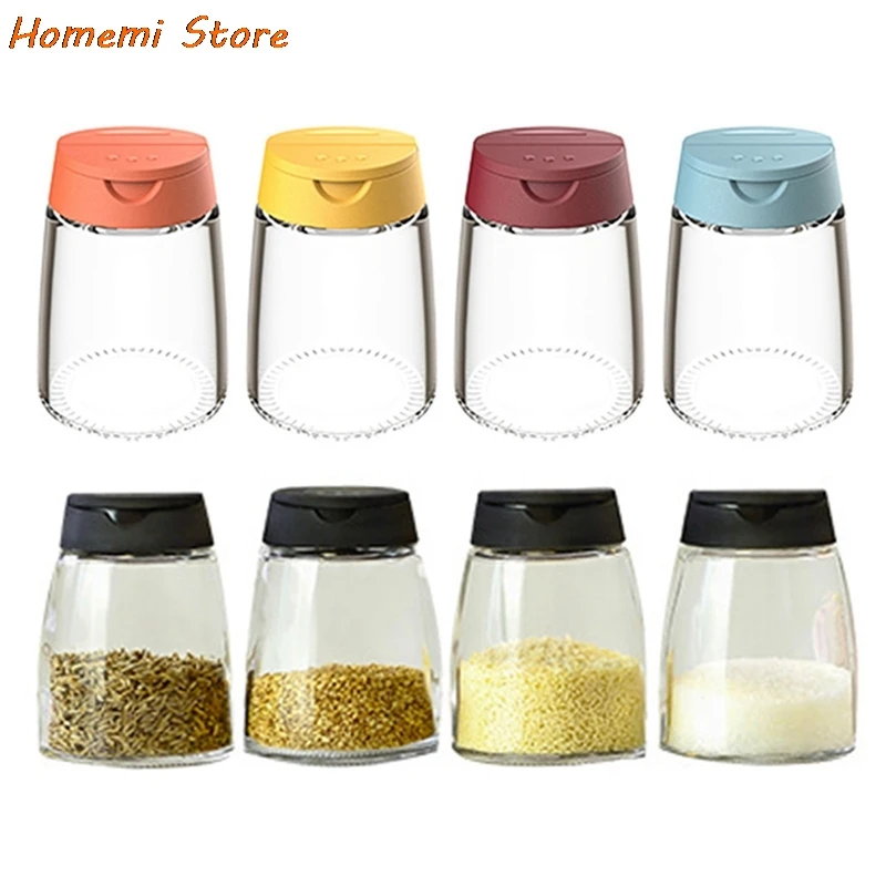 

Double Opening Spice Salt Pepper Shakers Black Seasoning Jar Can Pepper Bottle Barbecue Condiment Kitchen Gadget Tool