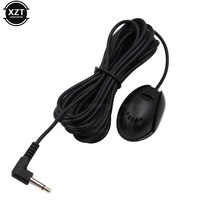 mini 3 5mm wired paste type external microphone car audio mic for laptop dvd radio stereo player meeting speaker 3m cable black