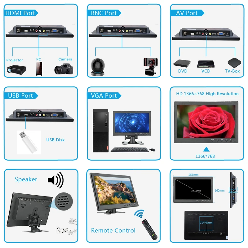 Игровой ноутбук 10,1 дюйма 1280X800 с сенсорным экраном HDMI-совместимый VGA AV BNC Встроенные динамики подходит для ПК PS4 PS5 переключатель мини-ПК (art.: 918557a366e) - 918557a366e
