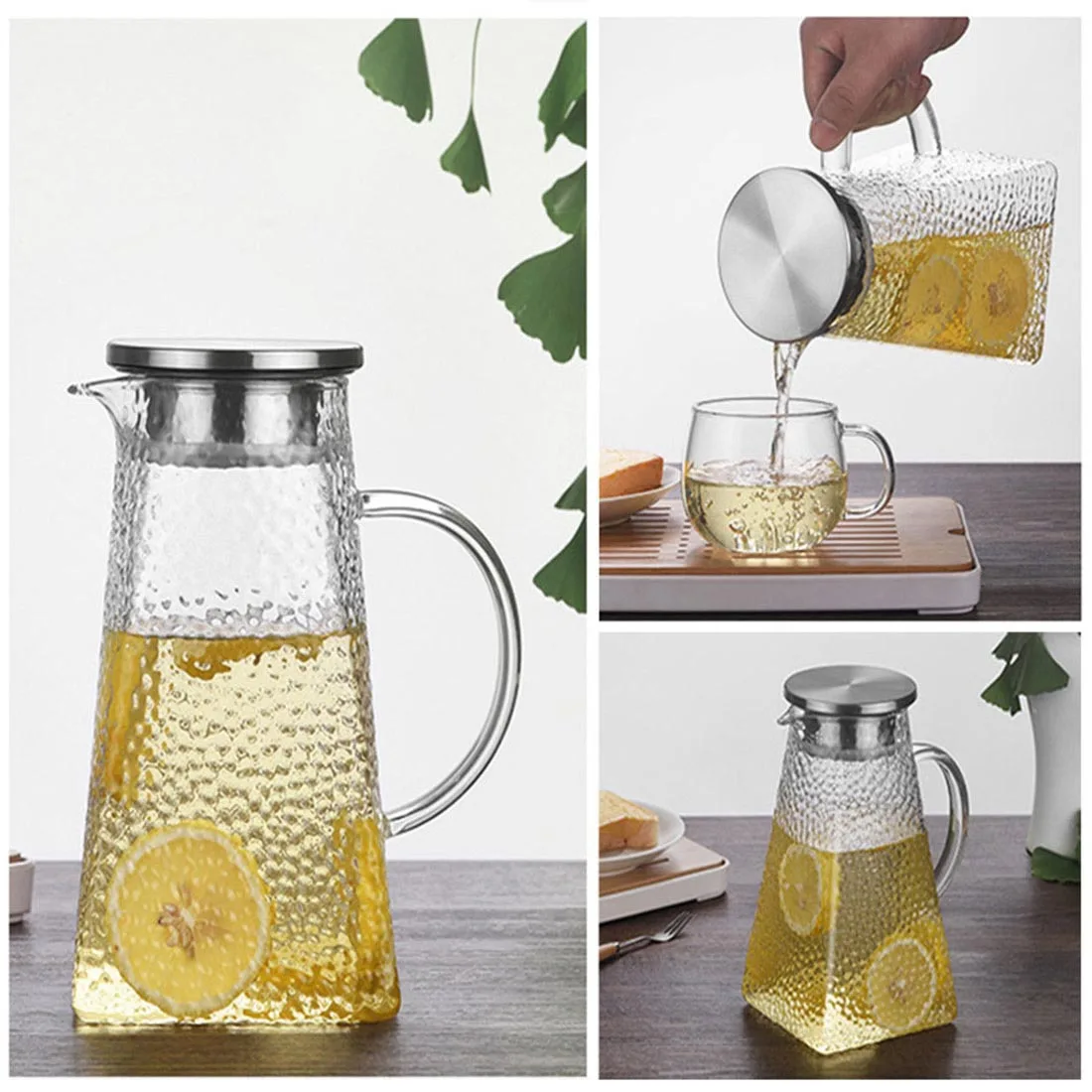 1 шт. термостойкий стеклянный молоток холодный белый открытый набор чайника из