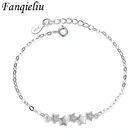Fanqieliu O цепи продлить звезда браслет женские Стразы стерлингового серебра 925 браслеты из нержавеющей стали для женщин FQL20354