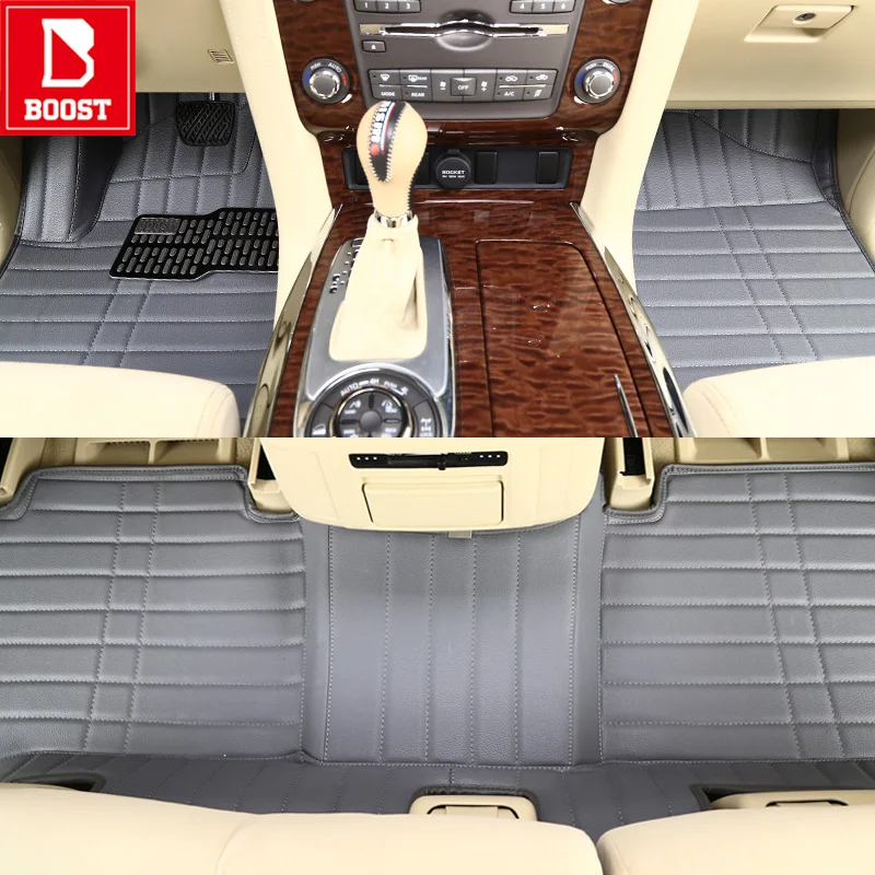 Gray Gray Boost автомобильные коврики для Toyota CHR Allion premium Probox Ipsum Mark Alphard водонепроницаемые автомобильные накладки - Название цвета: Gray Gray