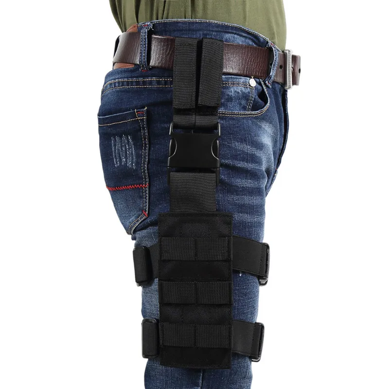 

OneTigris Tactical Molle Pistol Holster with Drop Leg Platform for Right Handed Shooters 1911 45 92 96 Glock Airsoft Paintball