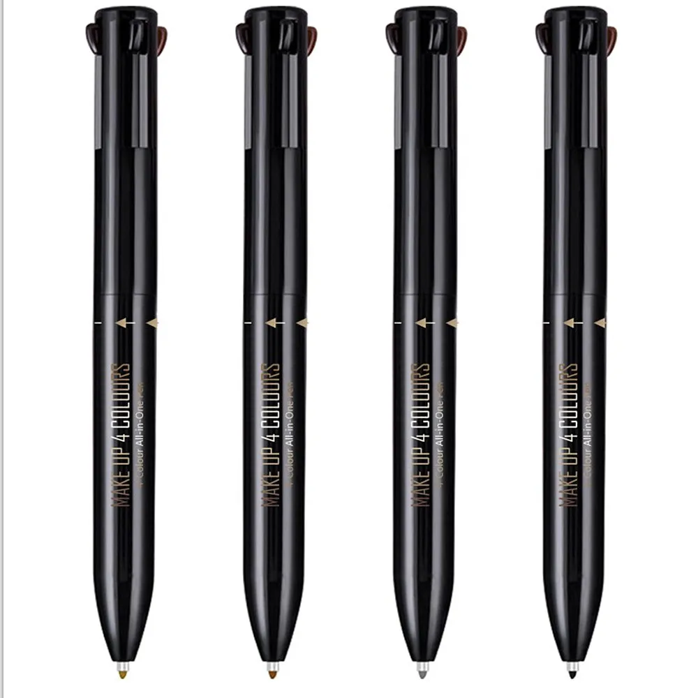 4 в 1 темно коричневая ручка для бровей автоматическая Стойкая подводка глаз губ