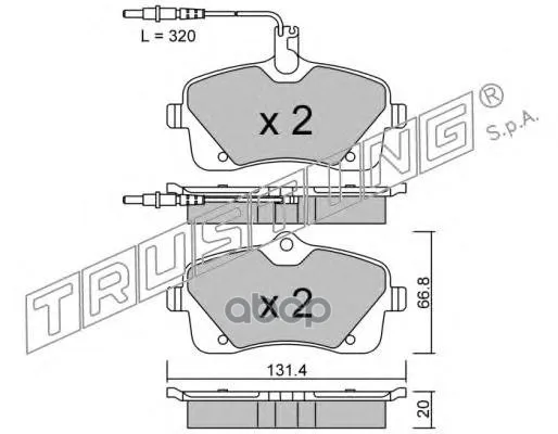 К-Т ДИСКОВ. ТОРМОЗ. КОЛОДОК TRUSTING АРТ. 8700 ON.