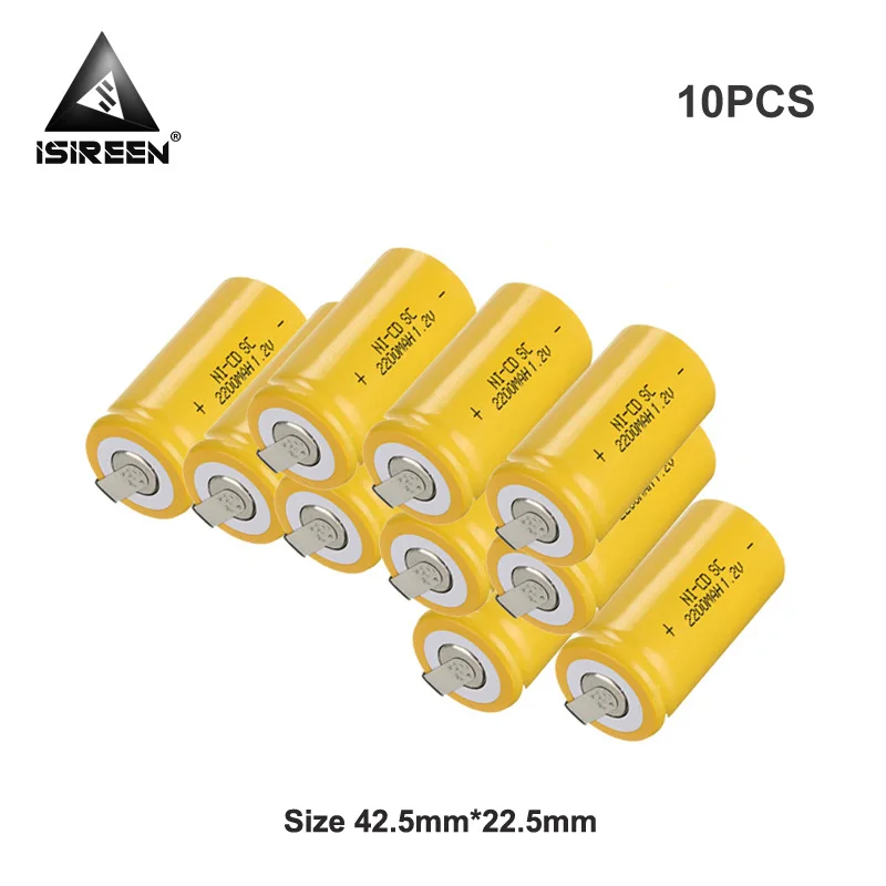 1 2 V 2200mAh SC Ni-CD аккумуляторные батареи DIY sub Ni CD электрические инструменты