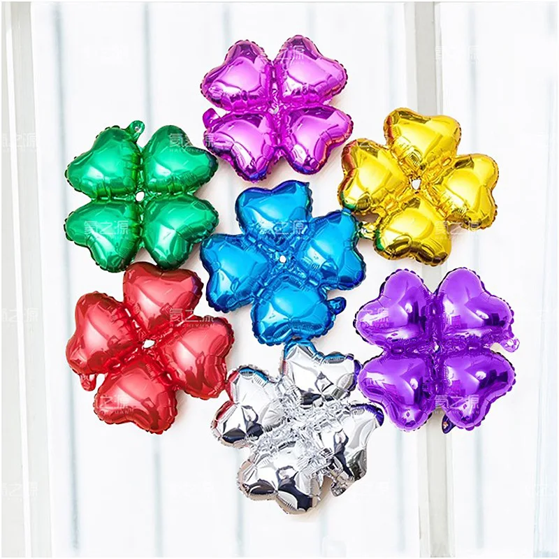 5 шт./компл. воздушные шары в форме клевера с четырьмя листами для детского душа