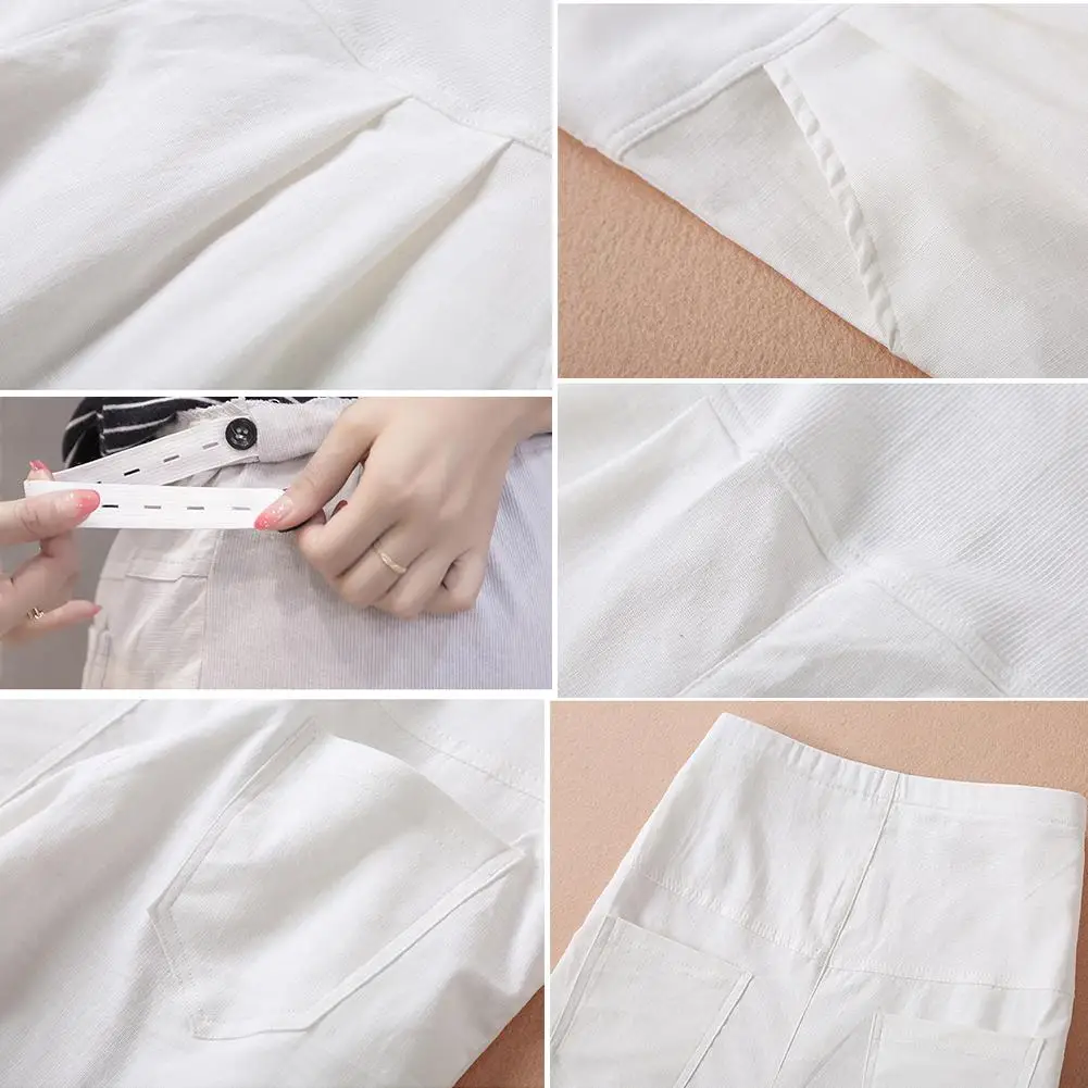 

Kuulee Autumn Winter Maternity Leggings Pregnant Solid Pants Women High Waist Pregnant Women Casual Leggings Cotton Linen Pants