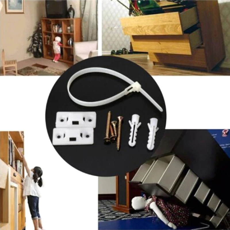 Correas de seguridad para beb&eacute;s para TV plana y muebles, protecci&oacute;n de bloqueo de correa de pared, evita la inclinaci&oacute;n de los ni&ntilde;os, productos para ni&ntilde;os-0