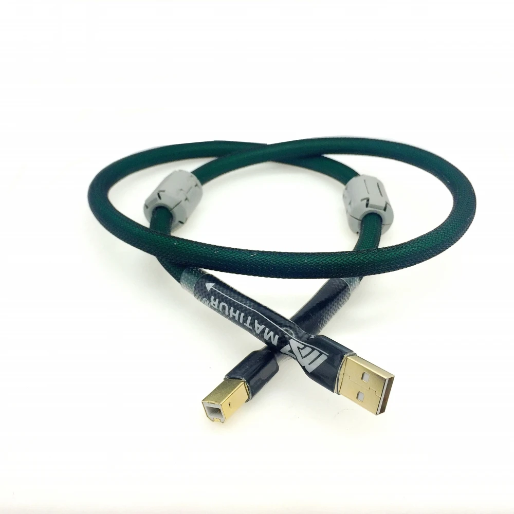 Hi-fi из чистой меди matihur 4-х ядерный с серебряным покрытием USB кабель A-B a B цифровой